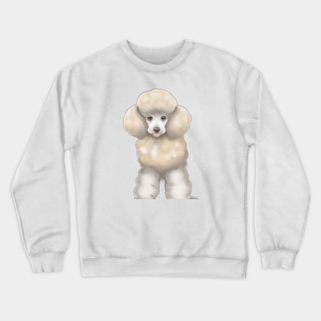 Cute Poodle Drawing Crewneck Sweatshirt by Play Zoo